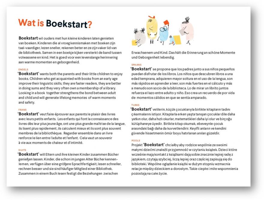 inlegvel Boekstart-brochure boodschap